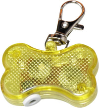 HKM-064019 Luminous Anti-Lost LED Bone Pendant for Cats and Dogs - Adjustable Collar Accessory