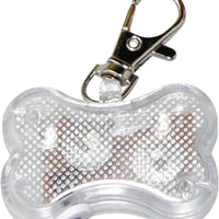 HKM-064019 Luminous Anti-Lost LED Bone Pendant for Cats and Dogs - Adjustable Collar Accessory