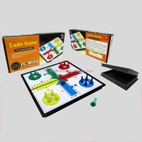 HKM-064147 Magnetic Folding Ludo Game Board and Chess Set for Children, 25x25 cm