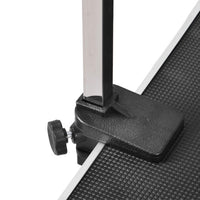 HKM-064339 Large Adjustable Dog Grooming Table with Armrests and Grid Tray, Portable Heavy Duty Stainless Steel Design