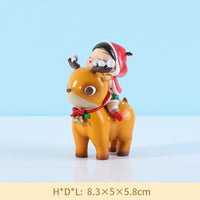 HKM-064467 Indoor Deer Girl Car Decoration - PVC 3D Model in Snow Night Elf & Mini Pearl Purple