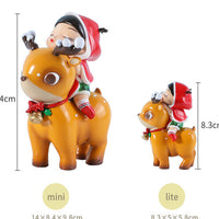 HKM-064467 Indoor Deer Girl Car Decoration - PVC 3D Model in Snow Night Elf & Mini Pearl Purple
