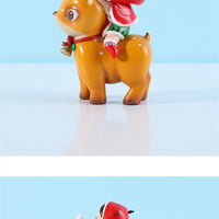 HKM-064467 Indoor Deer Girl Car Decoration - PVC 3D Model in Snow Night Elf & Mini Pearl Purple
