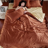 HKM-064659 Solid Color Polyester Quilt Cover Set in Various Sizes and Colors - European and American Style