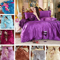 HKM-064659 Solid Color Polyester Quilt Cover Set in Various Sizes and Colors - European and American Style