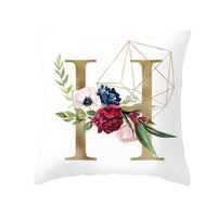 HKM-064723 Nordic Geometric Letter Pillowcase in Peach Skin - Decorative Cushion Cover for Home Use