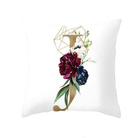 HKM-064723 Nordic Geometric Letter Pillowcase in Peach Skin - Decorative Cushion Cover for Home Use