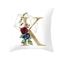 HKM-064723 Nordic Geometric Letter Pillowcase in Peach Skin - Decorative Cushion Cover for Home Use