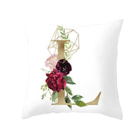 HKM-064723 Nordic Geometric Letter Pillowcase in Peach Skin - Decorative Cushion Cover for Home Use
