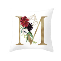 HKM-064723 Nordic Geometric Letter Pillowcase in Peach Skin - Decorative Cushion Cover for Home Use