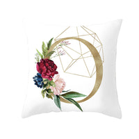 HKM-064723 Nordic Geometric Letter Pillowcase in Peach Skin - Decorative Cushion Cover for Home Use