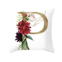 HKM-064723 Nordic Geometric Letter Pillowcase in Peach Skin - Decorative Cushion Cover for Home Use
