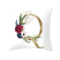 HKM-064723 Nordic Geometric Letter Pillowcase in Peach Skin - Decorative Cushion Cover for Home Use
