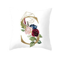 HKM-064723 Nordic Geometric Letter Pillowcase in Peach Skin - Decorative Cushion Cover for Home Use