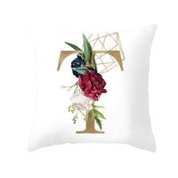 HKM-064723 Nordic Geometric Letter Pillowcase in Peach Skin - Decorative Cushion Cover for Home Use