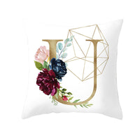 HKM-064723 Nordic Geometric Letter Pillowcase in Peach Skin - Decorative Cushion Cover for Home Use