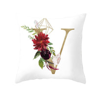 HKM-064723 Nordic Geometric Letter Pillowcase in Peach Skin - Decorative Cushion Cover for Home Use