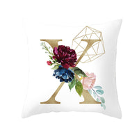 HKM-064723 Nordic Geometric Letter Pillowcase in Peach Skin - Decorative Cushion Cover for Home Use