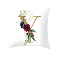 HKM-064723 Nordic Geometric Letter Pillowcase in Peach Skin - Decorative Cushion Cover for Home Use