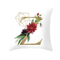 HKM-064723 Nordic Geometric Letter Pillowcase in Peach Skin - Decorative Cushion Cover for Home Use