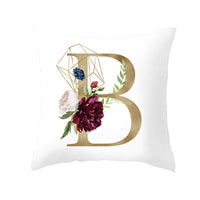 HKM-064723 Nordic Geometric Letter Pillowcase in Peach Skin - Decorative Cushion Cover for Home Use