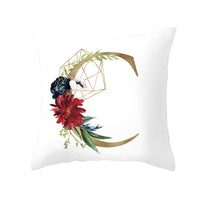 HKM-064723 Nordic Geometric Letter Pillowcase in Peach Skin - Decorative Cushion Cover for Home Use