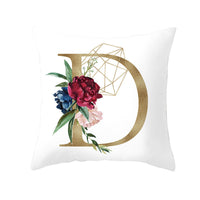 HKM-064723 Nordic Geometric Letter Pillowcase in Peach Skin - Decorative Cushion Cover for Home Use