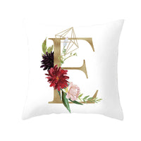 HKM-064723 Nordic Geometric Letter Pillowcase in Peach Skin - Decorative Cushion Cover for Home Use