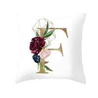 HKM-064723 Nordic Geometric Letter Pillowcase in Peach Skin - Decorative Cushion Cover for Home Use