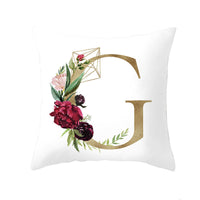 HKM-064723 Nordic Geometric Letter Pillowcase in Peach Skin - Decorative Cushion Cover for Home Use