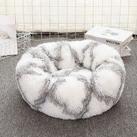 HKM-064723 Soft Thick Cutton Plush Round Pet Bed