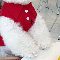 HKM-064787 Summer Vest for Small Dogs - Lightweight Polyester Dog Apparel in Red, Sizes XS to XL