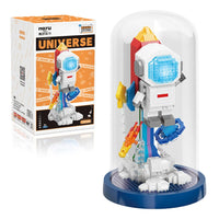 HKM-064915 3D Astronaut Building Block Set with Lights - Educational DIY Toy for Ages 8+