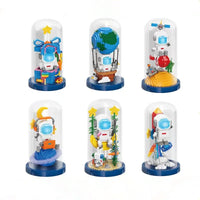 HKM-064915 3D Astronaut Building Block Set with Lights - Educational DIY Toy for Ages 8+