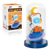 HKM-064915 3D Astronaut Building Block Set with Lights - Educational DIY Toy for Ages 8+