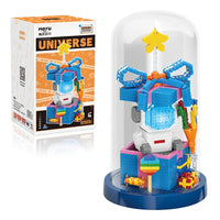 HKM-064915 3D Astronaut Building Block Set with Lights - Educational DIY Toy for Ages 8+