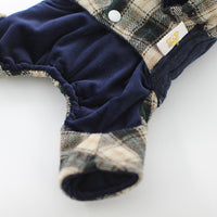 HKM-064915 Couple's Deep Plaid Sweater for Pets - Soft Cotton Blend with Versatile Sizing