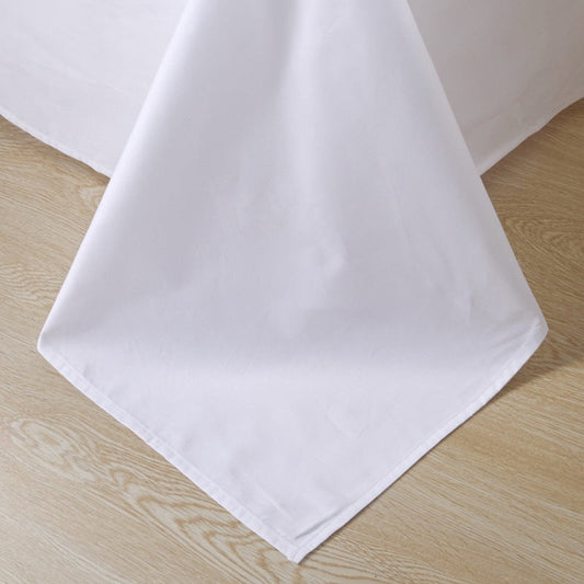HKM-065107 Pure White Brushed Cloth Four-Piece Bedding Quilt Cover Set