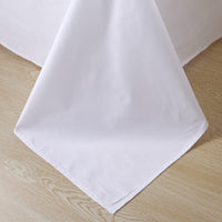 HKM-065107 Pure White Brushed Cloth Four-Piece Bedding Quilt Cover Set