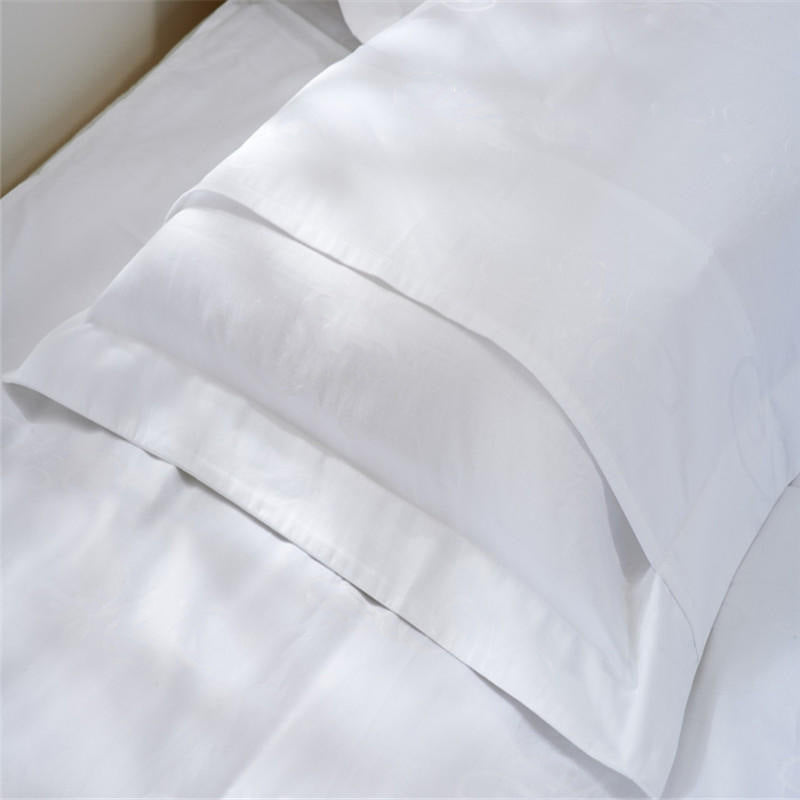 HKM-065107 Pure White Brushed Cloth Four-Piece Bedding Quilt Cover Set