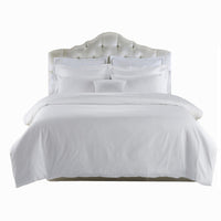HKM-065107 Pure White Brushed Cloth Four-Piece Bedding Quilt Cover Set