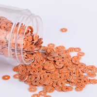 HKM-065171 4mm Wood Grain Effect Hand Sewn Sequins - Multi-Color DIY Crafting Material (10g, Approx. 2000 Pieces)