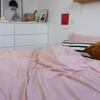 HKM-065171 Four-Piece Super Soft Cotton Knitted Bedding Set, Eco-Friendly and Skin-Friendly for 1.5m Beds