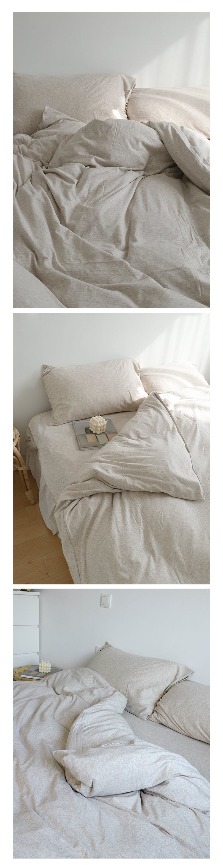 HKM-065171 Four-Piece Super Soft Cotton Knitted Bedding Set, Eco-Friendly and Skin-Friendly for 1.5m Beds