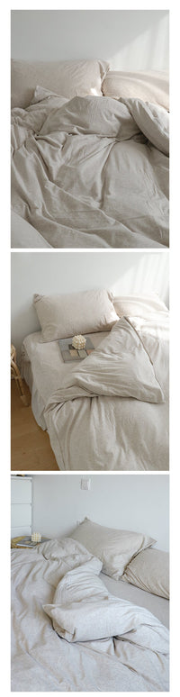 HKM-065171 Four-Piece Super Soft Cotton Knitted Bedding Set, Eco-Friendly and Skin-Friendly for 1.5m Beds