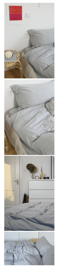 HKM-065171 Four-Piece Super Soft Cotton Knitted Bedding Set, Eco-Friendly and Skin-Friendly for 1.5m Beds