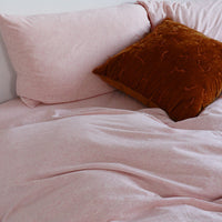 HKM-065171 Four-Piece Super Soft Cotton Knitted Bedding Set, Eco-Friendly and Skin-Friendly for 1.5m Beds
