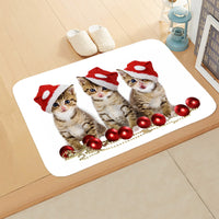 HKM-065235 Absorbent Non-slip Rectangle Floor Mat for Bedroom and Bathroom, 40x60cm Flannel Design