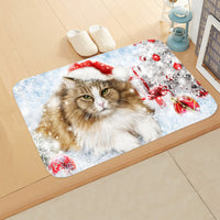 HKM-065235 Absorbent Non-slip Rectangle Floor Mat for Bedroom and Bathroom, 40x60cm Flannel Design