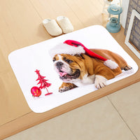 HKM-065235 Absorbent Non-slip Rectangle Floor Mat for Bedroom and Bathroom, 40x60cm Flannel Design